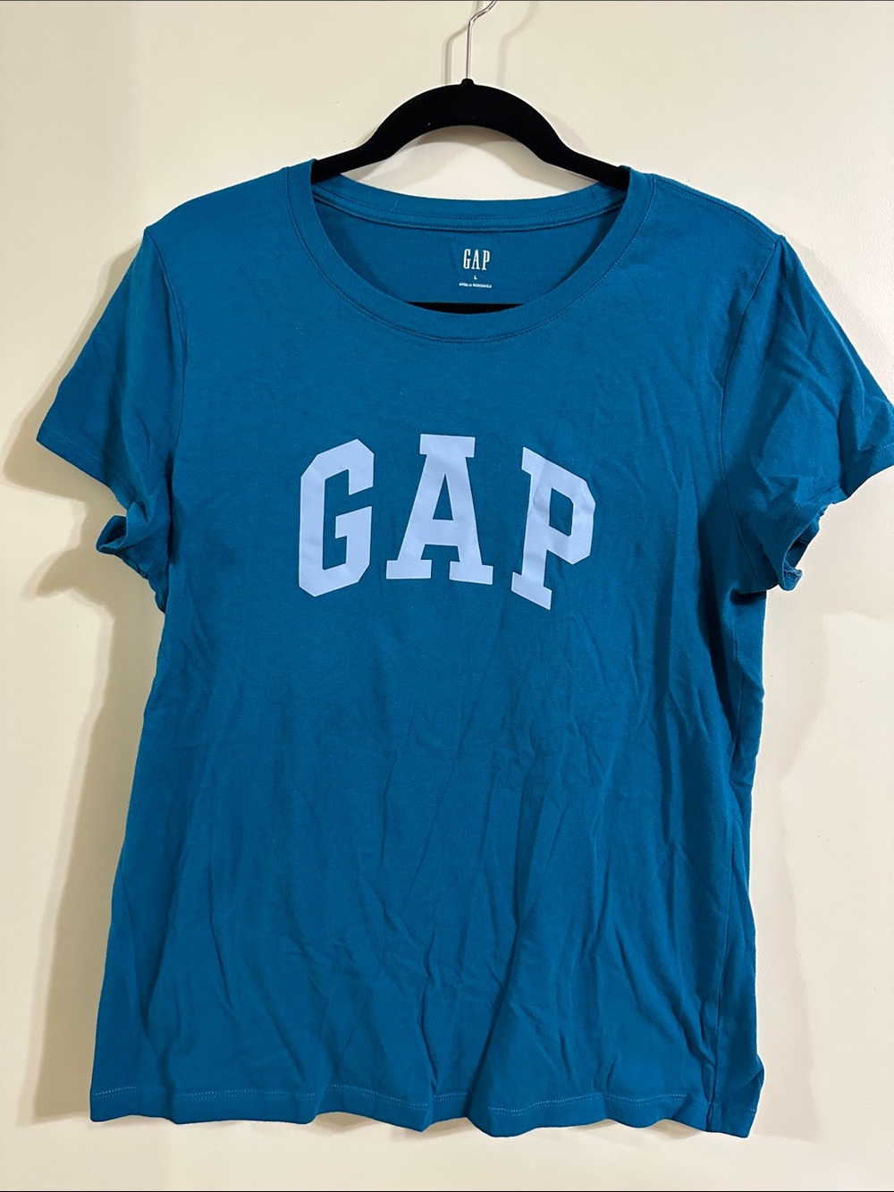 GAP Teal Blue Short Sleeve Logo Tee
